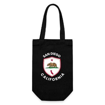 Drapeau de l’Ours de San Diego - Sac à bouteille - noir - Devant