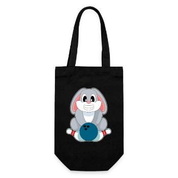 Hase Bowling Bowlingkugel Pin - Geschenkbeutel für Flaschen - Schwarz - Vorne