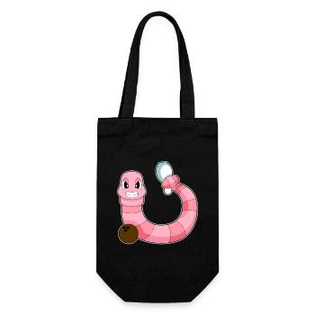 Wurm Bowling Bowlingkugel Pin - Geschenkbeutel für Flaschen - Schwarz - Vorne