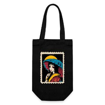 Geisha Neon Umbrella - Gift Bag for Bottles - black - Front