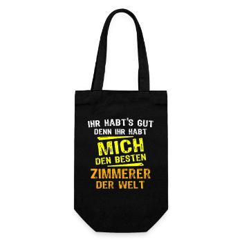 Zimmerer Geschenk - Geschenkbeutel für Flaschen - Schwarz - Vorne