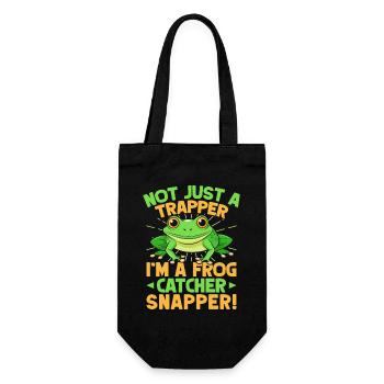 Frog Catcher Not Just A Trapper Frog Snapper Frog - Geschenkbeutel für Flaschen - Schwarz - Vorne