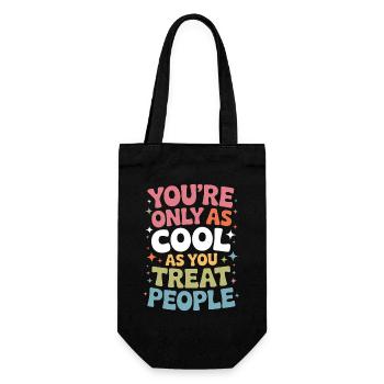Dire Déclaration Respect Cadeau de gentillesse - Sac à bouteille - noir - Devant