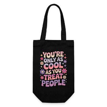 Dire Déclaration Respect Cadeau de gentillesse - Sac à bouteille - noir - Devant