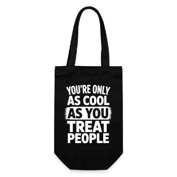 Dire Déclaration Respect Gentillesse Cadeau f - Sac à bouteille - noir - Devant