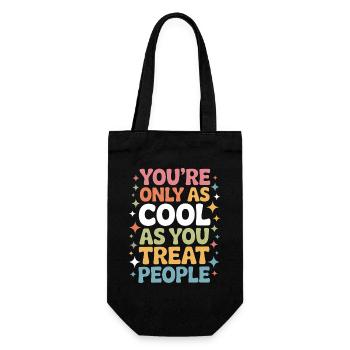 Dire Déclaration Respect Cadeau de gentillesse - Sac à bouteille - noir - Devant