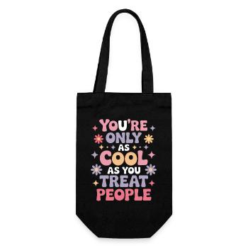 Dire Déclaration Respect Cadeau de gentillesse - Sac à bouteille - noir - Devant