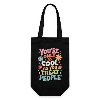 Dire Déclaration Respect Cadeau de gentillesse - Sac à bouteille - noir - Devant