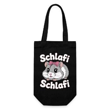 Schlafi Schlafi Hamster Design - Geschenkbeutel für Flaschen - Schwarz - Vorne