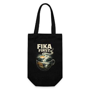 Fika viking scandinave d’abord - Sac à bouteille - noir - Devant