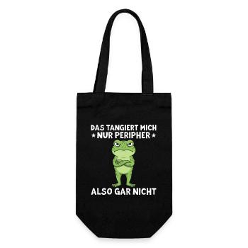 That only affects me peripherally Funny saying - Gift Bag for Bottles - black - Front