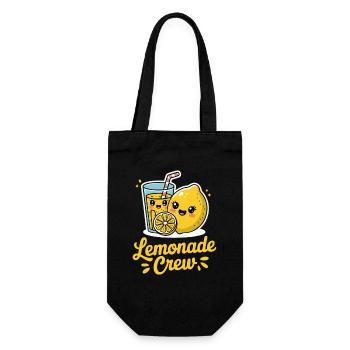 Lemonade Crew Funny Lemon Cartoon Illustration - Gift Bag for Bottles - black - Front