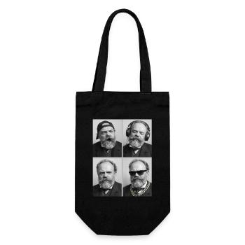 Johannes Brahms. - Geschenkbeutel für Flaschen - Schwarz - Vorne