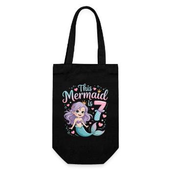 Sirène 7e ans - Sac à bouteille - noir - Devant