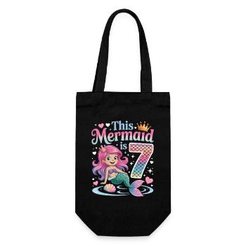 Sirène 7e ans - Sac à bouteille - noir - Devant