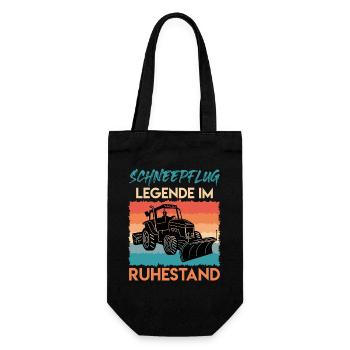 Winter service SNOWPLOUGH LEGEND RETIRED - Gift Bag for Bottles - black - Front