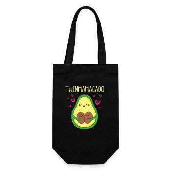 Zwilling Mutter Zwillinge Mama Geschenk - Geschenkbeutel für Flaschen - Schwarz - Vorne