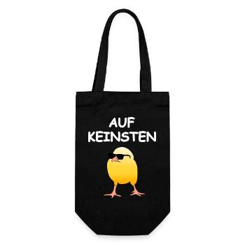 Auf Keinsten Küken - Geschenkbeutel für Flaschen - Schwarz - Vorne
