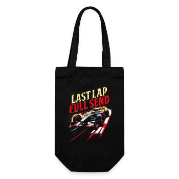 Autorennen Motorsport Last Lap Full Send - Geschenkbeutel für Flaschen - Schwarz - Vorne