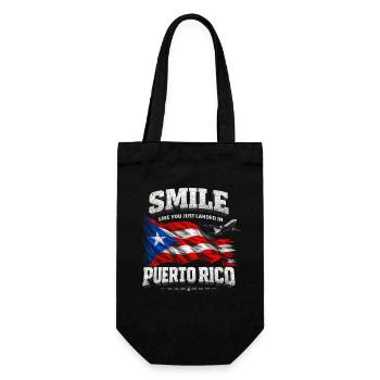 Just Landed In Puerto Rico Boricua - Gift Bag for Bottles - black - Front