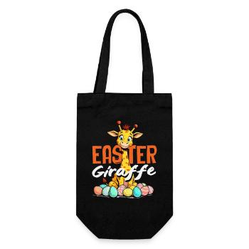 Happy Easter Giraffe Easter Eggs Sweet - Gift Bag for Bottles - black - Front