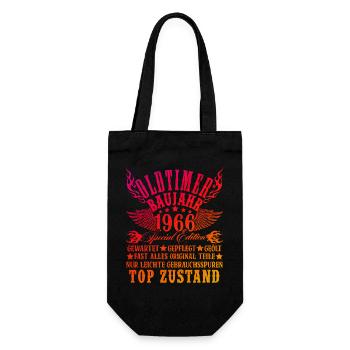 60th Birthday 60 Years Decoration 1965 Gift Funny - Gift Bag for Bottles - black - Front