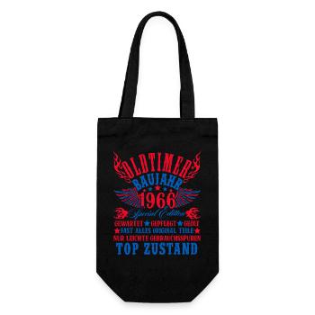 60th Birthday 60 Years Decoration 1965 Gift Funny - Gift Bag for Bottles - black - Front