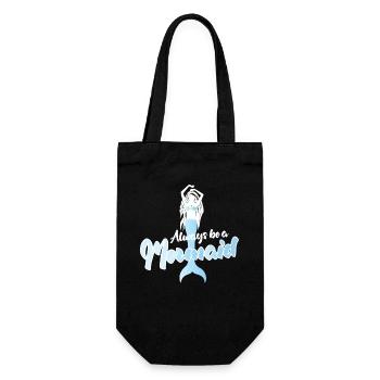 Always Be a Mermaid Inspirational Quote Design - Gift Bag for Bottles - black - Front