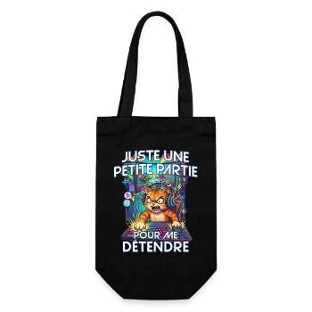 Gamer humour jeux vidéo console gaming chat énervé - Sac à bouteille - noir - Devant