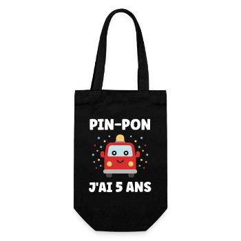 5 years - Gift Bag for Bottles - black - Front