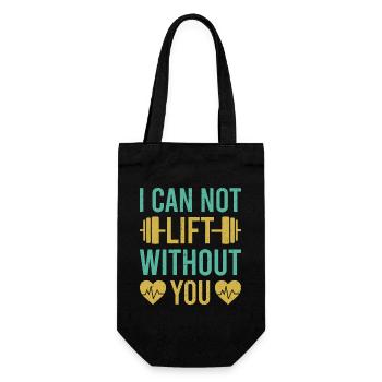 Fitness Motivation Bodybuilder I Can Not Lift - Gift Bag for Bottles - black - Front