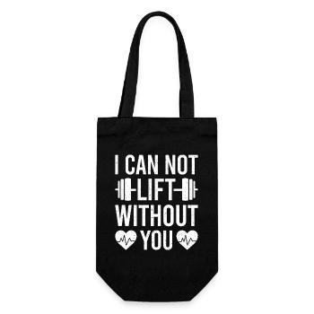 Powerlifting Bodybuilder I Can Not Lift Without - Gift Bag for Bottles - black - Front