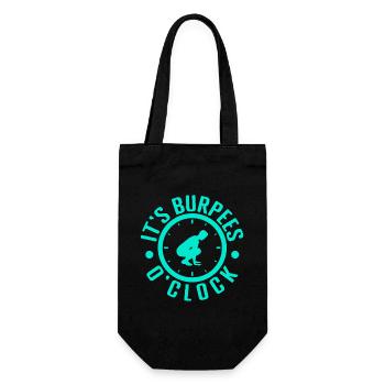 Fitness Fanatics It ́s Burpees O ́Clock Calisthenics - Gift Bag for Bottles - black - Front