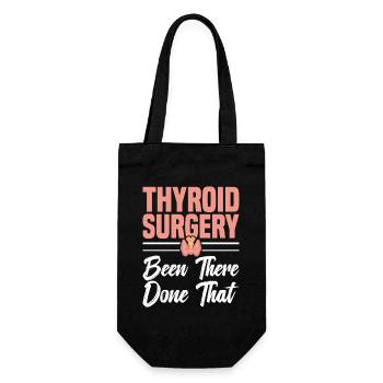  Thyroid Removal Surgery Items Thyroid Repair - Gift Bag for Bottles - black - Front