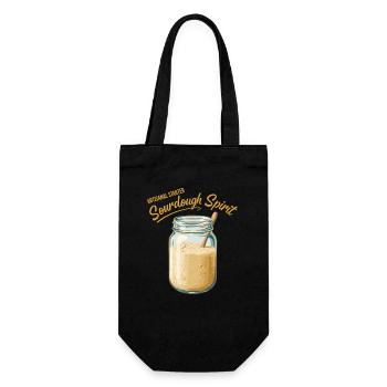 Sourdough Spirit Bread Baking Baker Sourdough - Gift Bag for Bottles - black - Front