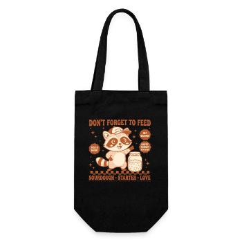 sourdough Bread Baking Dont Forget To Feed Love - Gift Bag for Bottles - black - Front
