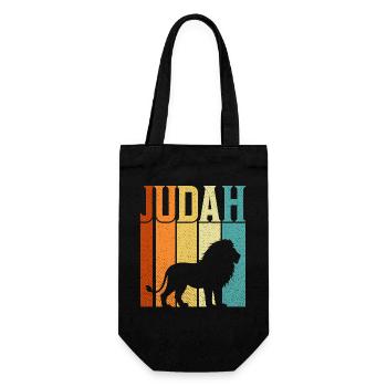 Jesus Lion Judah Cross Christian Faith Bible - Gift Bag for Bottles - black - Front