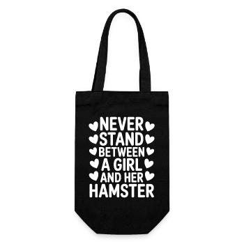 Hamster Sayings Hamster Funny Hamster Gift - Gift Bag for Bottles - black - Front