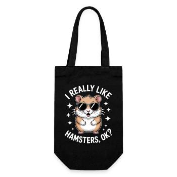 Hamster Sayings Hamster Funny Hamster Gift - Gift Bag for Bottles - black - Front
