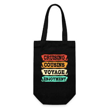 Cousins Kreuzfahrt Kreuzfahrtschiff - Geschenkbeutel für Flaschen - Schwarz - Vorne