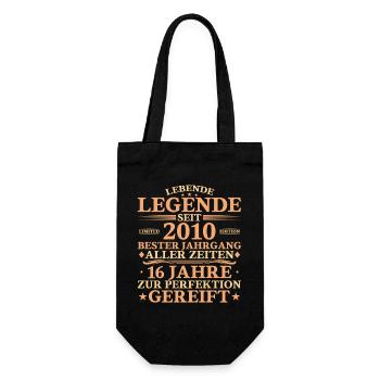 16th Birthday 2010 Legend Vintage Gift - Gift Bag for Bottles - black - Front