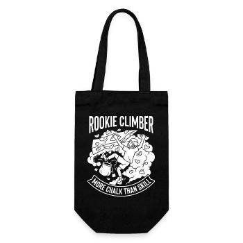 Grimpeur débutant plus de la craie que de la compétence - Sac à bouteille - noir - Devant