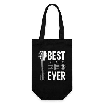Gitarren Shirt für besten Papa - Geschenkbeutel für Flaschen - Schwarz - Vorne
