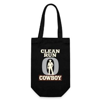 Cowboy-action-shooter. Cowboy-action-shooter - Geschenkbeutel für Flaschen - Schwarz - Vorne