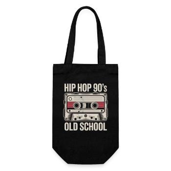 Hip Hop 90s Old School Cassette - Gift Bag for Bottles - black - Front