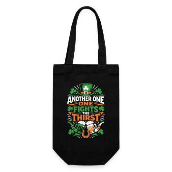 Another one fights the thirst | St Patrick's Day - Geschenkbeutel für Flaschen - Schwarz - Vorne