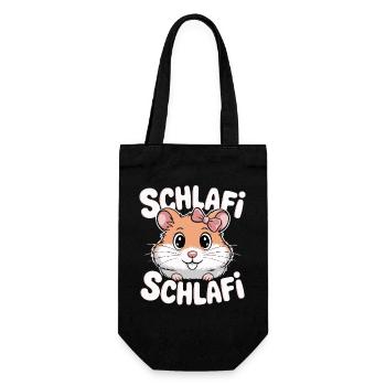 Schlafi Schlafi Hamster Design - Geschenkbeutel für Flaschen - Schwarz - Vorne
