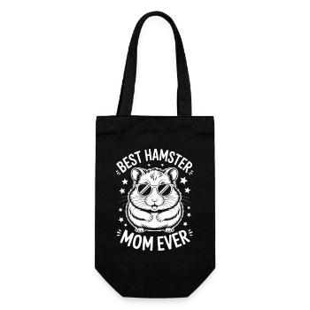Hamster Sprüche Hamster Lustiges Hamster Geschenk  - Geschenkbeutel für Flaschen - Schwarz - Vorne