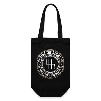 Manual Transmission Motive Three Pedals Shift Diagram - Gift Bag for Bottles - black - Front