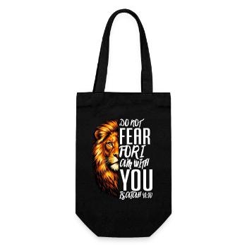 Do Not Fear For I Am With You Isaiah 41:10 Judah - Gift Bag for Bottles - black - Front